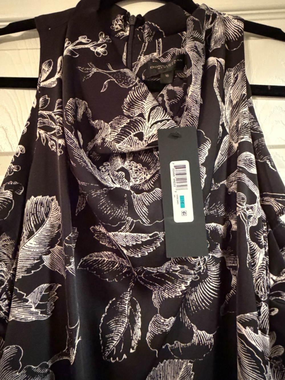 Donna Karen New York NWT Asymmetrical Dress Size 16 - Picture 6 of 7
